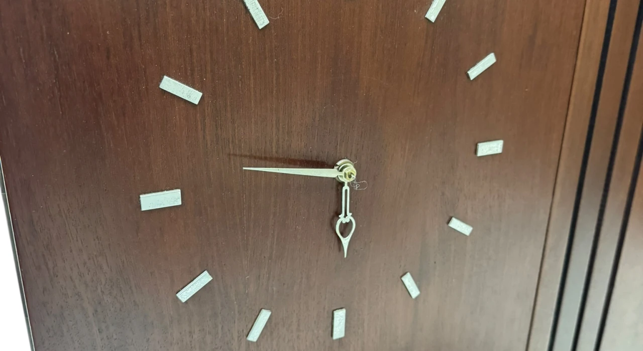 Art Deco Cabinet or Dry Bar with Clock, 1930s